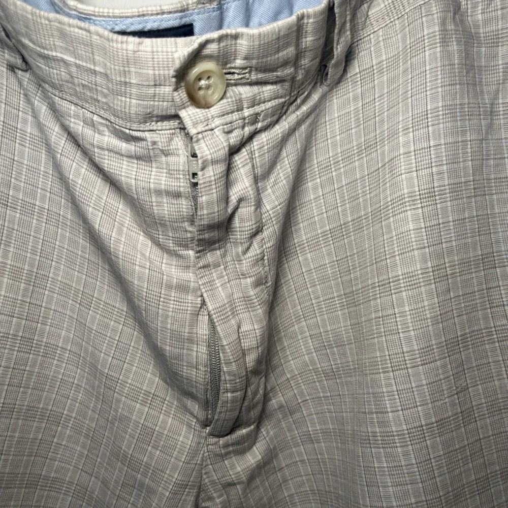 Banana‎ Republic Plaid Shorts Mens 36 Tan Beige Golf Casual Flat Front